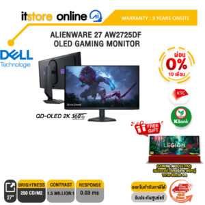 [ผ่อน 0% 10 ด.] Alienware 27 AW2725DF OLED Gaming Monitor - AW2725DF(OLED 2K  360Hz)/ประกัน 3 Years+Onsite/BY ITSTORE-ONLINE