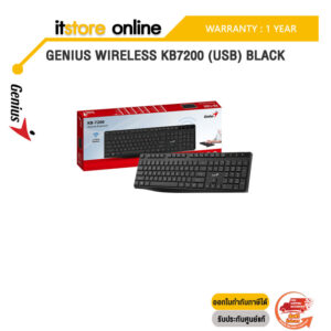 GENIUS WIRELESS KB7200 (USB) BLACK/ประกัน 1 Year/BY ITSTORE-ONLINE