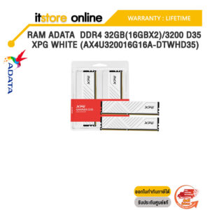 RAM ADATA DDR4 32GB(16GBX2)/3200 D35 XPG WHITE (AX4U320016G16A-DTWHD35)/Warranty Lifetime/BY ITSTORE-ONLINE