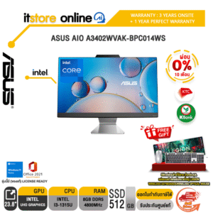 [ผ่อน 0% 10 ด.]ASUS AiO A3402WVAK-BPC014WS/i3-1315U/ประกัน 3 Years Onsite+1 Year Perfect Warranty/BY ITSTORE-ONLINE