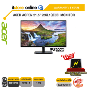 ACER AOPEN 21.5" 22CL1QE3BI MONITOR / ประกัน 3 Years / BY ITSTORE-ONLINE