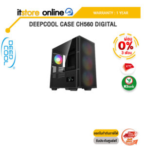 [ผ่อน 0% 3 ด.]  Deepcool Case CH560 DIGITAL /ประกัน 1 Year /BY ITSTORE-ONLINE