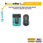 LOGITECH SIGNATURE M650 WIRELESS MOUSE GRAPHITE (Online Exclusive)ประกัน 1 YEAR