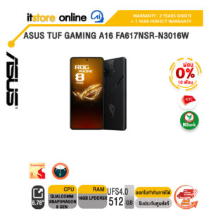 [ผ่อน 0% 10 ด.] ASUS ROG PHONE 8 PRO , 16+512GB (PHANTOM BLACK) (AI2401-5B035WW)/ประกัน 1 Year/BY ITSTORE-ONLINE