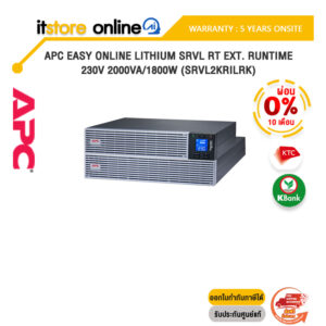 [ผ่อน 0% 10 ด.]APC EASY ONLINE LITHIUM SRVL RT EXT. RUNTIME 230V 2000VA/1800W (SRVL2KRILRK)/ประกัน 5 Years+Onsite/BY ITSTORE-ONLINE