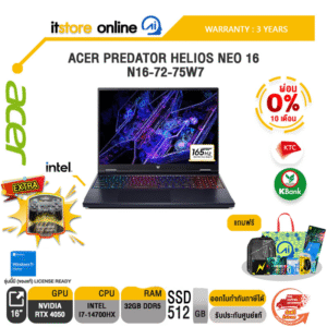 [ผ่อน 0% 10 ด.]ACER PREDATOR HELIOS NEO 16 PHN16-72-75W7/i7-14700HX/ประกัน 3 YEARS/BY ITSTORE ONLINE