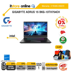 [ผ่อน 0% 10 ด.]GIGABYTE AORUS 15 BKG-13TH754CH/i7 155H/ประกัน3 Years  Onsite/BY ITSTORE ONLINE