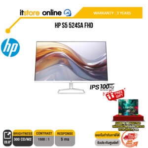 HP S5 524SA FHD 94C37AA#AKL/ IPS100Hz / ประกัน 3 Years / BY ITSTORE-ONLINE