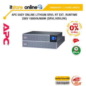 [ผ่อน 0% 10 ด.]APC EASY ONLINE LITHIUM SRVL RT EXT. RUNTIME 230V 1000VA/900W (SRVL1KRILRK)/ประกัน 5 Years+Onsite/BY ITSTORE-ONLINE
