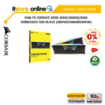 [ผ่อน 0% 3 ด.]RAM PC CORSAIR DDR5 32GB(16GBX2)/5200 VENGEANCE RGB BLACK (CMH32GX5M2B5200C40)/ประกันlimited lifetime/BY ITSTORE-ONLINE