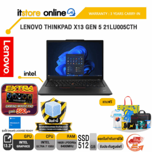 LENOVO THINKPAD X13 GEN 5 21LU005CTH/Ultra 7 155U/ประกัน 3 Years/BY ITSTORE-ONLINE