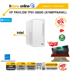 [ผ่อน 0% 10 ด.] HP PAVILION TP01-5003d (A74MPPA#AKL)/  i3-14100 /ประกัน 3 Years+Onsite/BY ITSTORE-ONLINE