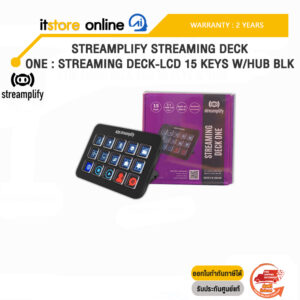 STREAMPLIFY STREAMING DECK ONE : STREAMING DECK-LCD 15 KEYS W/HUB BLK/ประกัน 2 Years/BY ITSTORE-ONLINE