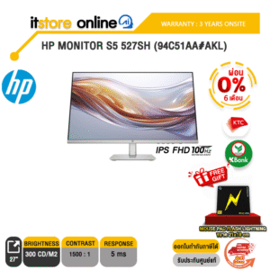 [ผ่อน 0% 6 ด.]HP MONITOR S5 527SH (94C51AA#AKL)(IPS FHD 100Hz)/ประกัน 3 Years Onsite/BY ITSTORE-ONLINE