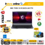 [ผ่อน 0% 10 ด.]MSI THIN 15 B13UCX-2417TH/i5-13420H/ประกัน 2 Years/BY ITSTORE-ONLINE