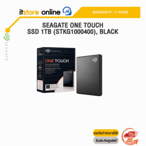 Seagate One Touch SSD 1TB (STKG1000400), BLACK/ประกัน 3 Years/BY ITSTORE-ONLINE