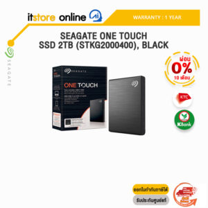[ผ่อน 0% 10 ด.]Seagate One Touch SSD 2TB (STKG2000400), BLACK/ประกัน 3 Years/BY ITSTORE-ONLINE