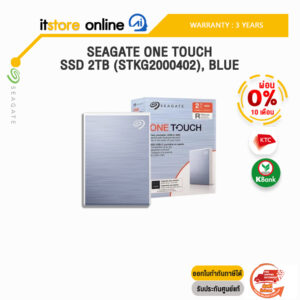 [ผ่อน 0% 10 ด.]Seagate One Touch SSD 2TB (STKG2000402), BLUE/ประกัน 3 Years/BY ITSTORE-ONLINE