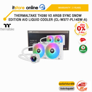 [ผ่อน 0% 3 ด.]THERMALTAKE TH280 V2 ARGB SYNC SNOW EDITION AIO LIQUID COOLER (CL-W377-PL14SW-A)/ประกัน3 Years/BY ITSTORE ONLINE