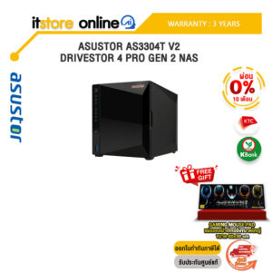 [ผ่อน 0% 10 ด.]ASUSTOR AS3304T V2 DRIVESTOR 4 PRO GEN 2 NAS/ประกัน 3 Years/BY ITSTORE-ONLINE
