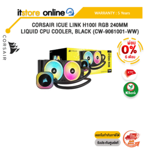 [ผ่อน 0% 6 ด.]CORSAIR iCUE LINK H100i RGB 240MM LIQUID CPU COOLER, BLACK (CW-9061001-WW)/ประกัน 5 Years/BY ITSTORE ONLINE