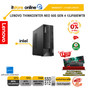 [ผ่อน 0% 10 ด.]LENOVO THINKCENTER NEO 50S GEN 4 12JF00EWTB/ประกัน 3 Years ONSITE/BY ITSTORE ONLINE