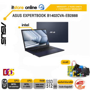 ASUS EXPERTBOOK B1402CVA-EB2888/I7-1355U/ประกัน 3 Years Onsite + 1 Year Perfect Warranty/BY ITSTORE-ONLINE