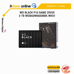 WD BLACK P10 Game Drive - 2 TB WDBA2W0020BBK-WES1/ประกัน 3 Years/BY ITSTORE-ONLINE