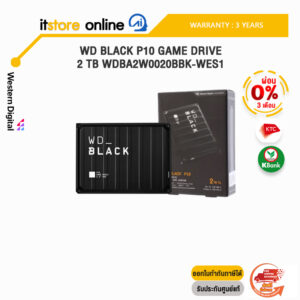 [ผ่อน 0% 3 ด.] WD BLACK P10 Game Drive - 2 TB WDBA2W0020BBK-WES1/ประกัน 3 Years/BY ITSTORE-ONLINE