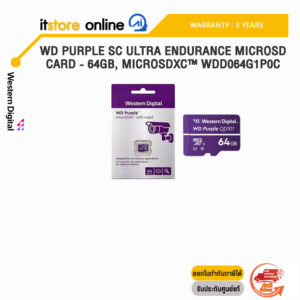 WD Purple SC Ultra Endurance microSD Card - 64GB, microSDXC™ WDD064G1P0C/ประกัน 3 Years/BY ITSTORE-ONLINE