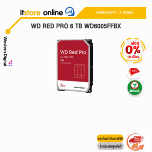 [ผ่อน 0% 10 ด.]WD RED PRO 6 TB WD6005FFBX/ประกัน 5 Years/BY ITSTORE-ONLINE
