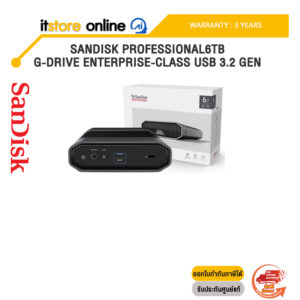 SANDISK PROFESSIONAL6TB G-DRIVE ENTERPRISE-CLASS USB 3.2 GEN 2SDPHF1A-006T-SBAAD/ประกัน 3 Years/BY ITSTORE-ONLINE