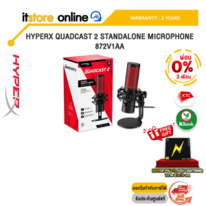 [ผ่อน 0% 6 ด.]HYPERX QUADCAST 2 STANDALONE MICROPHONE : 872V1AA/ประกัน 2 Years /BY ITSTORE ONLINE