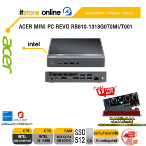 ACER MINI PC REVO RB610-1318G0T0MI/T001/i3-1315U/ประกัน 3 Year Onsite/BY ITSTORE-ONLINE
