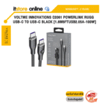 VOLTME INNOVATIONS C2061 POWERLINK RUGG USB-C TO USB-C BLACK [1.8M/6FT/USB2.0/5A-100W]/ประกัน 2 Years/BY ITSTORE-ONLINE