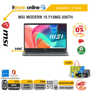 [ผ่อน 0% 10 ด.]MSI Modern 15 F13MG-235TH /i5-1335U/ประกัน 2 Years/BY ITSTORE-ONLINE