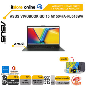 ASUS VIVOBOOK GO 15 M1504FA-NJ516WA /R5 7520U/ประกัน 2 Years Onsite + 1 Year Perfect Warranty/BY ITSTORE-ONLINE