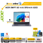 ACER SWIFT GO 14 AI SFG14-01-X2XD/Snapdragon X Plus X1P-42-100/ประกัน 1 Year Onsite (3 Years)/