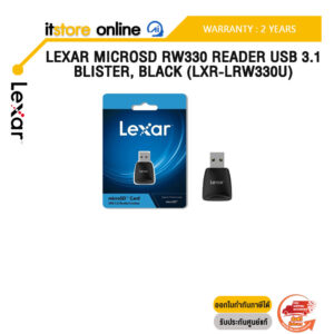 LEXAR MICROSD RW330 READER USB 3.1 BLISTER, BLACK (LXR-LRW330U)/ประกัน 2 Years/BY ITSTORE-ONLINE