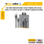 VOLTME INNOVATIONS C2045 POWERLINK RUGG USB-A TO USB-C BLACK [1.8M/6FT/USB2.0/3A-60W] /ประกัน 2 Years/BY ITSTORE-ONLINE