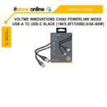 VOLTME INNOVATIONS C2002 POWERLINK MOSS USB-A TO USB-C BLACK [1M/3.3FT/USB2.0/3A-60W]/ประกัน2 Years/BY ITSTORE-ONLINE