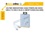 VOLTME INNOVATIONS C2008 POWERLINK MOSS USB-A TO USB-C BLUE [1.8M/6FT/USB2.0/3A-60W]/ 2 Years/BY ITSTORE-ONLINE