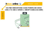 VOLTME INNOVATIONS C2009 POWERLINK MOSS USB-A TO USB-C GREEN [1.8M/6FT/USB2.0/3A-60W]/2 Years/BY ITSTORE-ONLINE