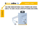 VOLTME INNOVATIONS C2023 POWERLINK MOSS USB-C TO USB-C BLUE [1M/3.3FT/USB2.0/3A-60W]/2 Years/BY ITSTORE-ONLINE