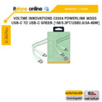 VOLTME INNOVATIONS C2024 POWERLINK MOSS USB-C TO USB-C GREEN [1M/3.3FT/USB2.0/3A-60W]/2 Years/BY ITSTORE-ONLINE