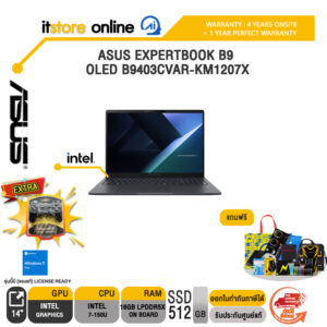 ASUS EXPERTBOOK B9 OLED B9403CVAR-KM1207X /Core 7 150U/ประกัน 4 Years Onsite + 1Y Perfect warranty/BY ITSTORE-ONLINE