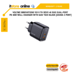 VOLTME INNOVATIONS V2111TH REVO 45 DUO DUAL-PORT PD 45W WALL CHARGER WITH GAN TECH BLACK [2xUSB-C PORT]/ประกัน2 Years/BY ITSTORE-ONLINE