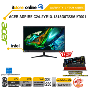 ACER ASPIRE C24-2YE13-1318G0T23Mi/T001 (DQ.BMUST.001) /i3-1315U/ประกัน 3 Years Onsite/BY ITSTORE-ONLINE