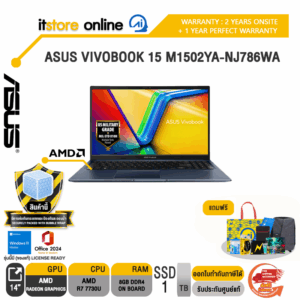 ASUS VIVOBOOK 15 M1502YA-NJ786WA /R7 7730U/ประกัน 2 Years Onsite + 1 Year Perfect Warranty/BY ITSTORE-ONLINE