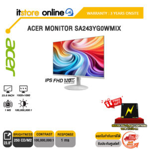 ACER MONITOR SA243YG0WMIX (IPS FHD 120Hz)/ประกัน 3 Years Onsite/BY ITSTORE-ONLINE